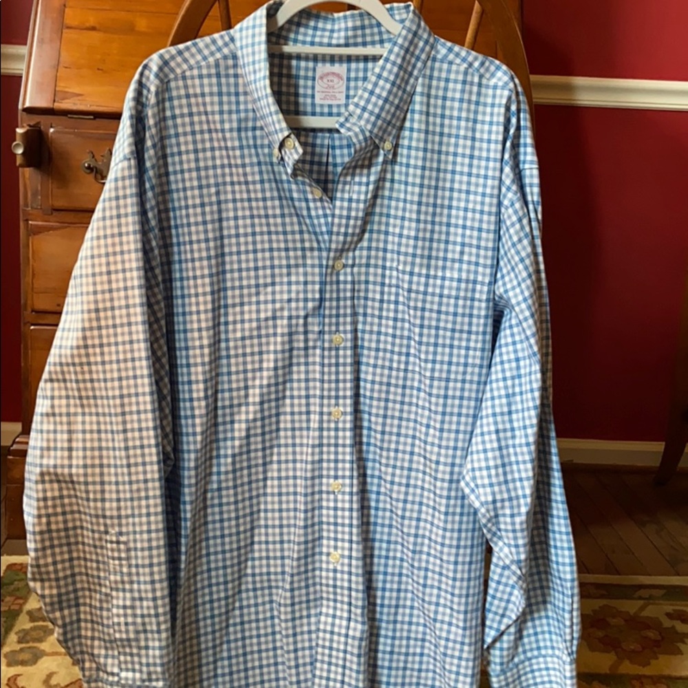 Blue and White Checkered Shirt